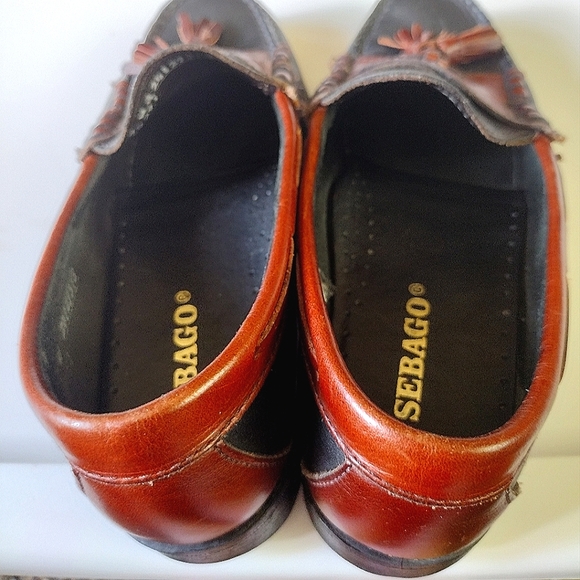 COPY - Sebago Leather Loafers, hand stiched, blk/D Brown, L/7W - Picture 8 of 10